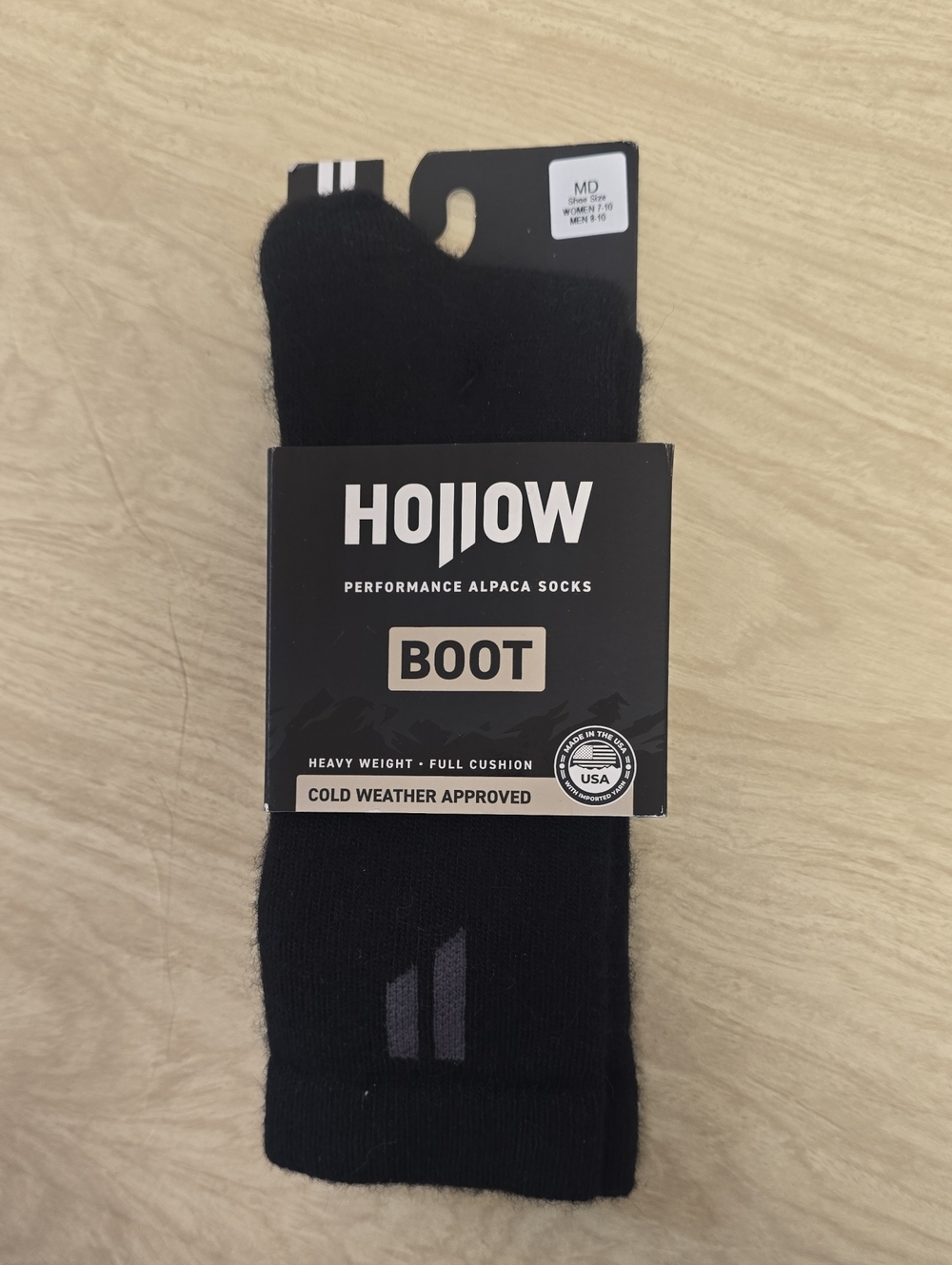 Hollow Performance Alpaca Socks Boot - Black -  Md